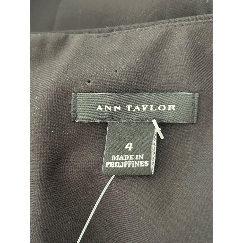 Ann Taylor Sheath Dress Womens SZ 4 Black Sleeveless Professional Career Office - Picture 5 of 12